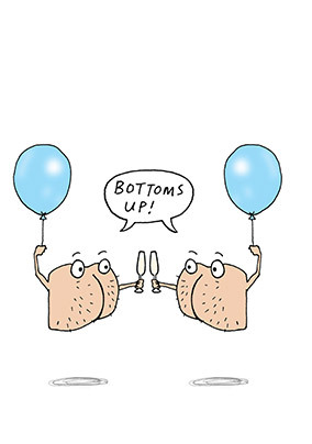 Bottoms Up Congratulations Card