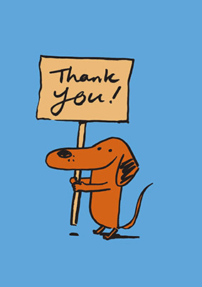 Thank You Dog Sign Card