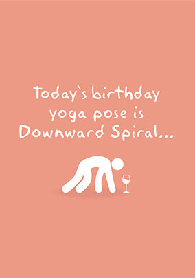 Downward Spiral Birthday Card