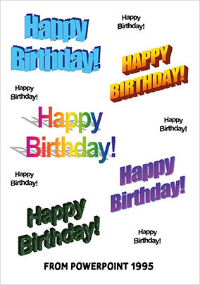 Classic Fonts Birthday Card