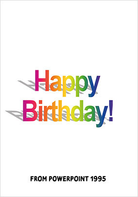 Rainbow PowerPoint Birthday Card