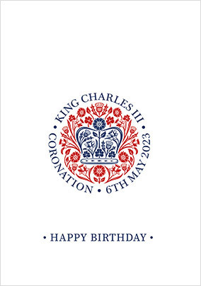 Coronation Themed Birthday Card