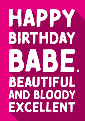 Birthday Babe Definition Card