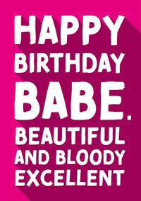 Tap to view Birthday Babe Definition Card