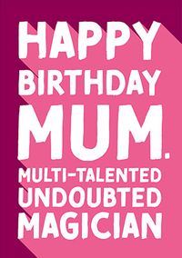Birthday Mum Definition Card