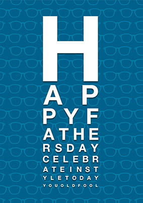 Eye Test Spoof Father's Day Card