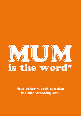 Amazing Son Mothers Day Card