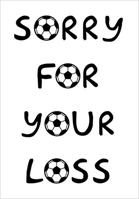Footballs Loss World Cup Card