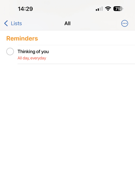 Reminder Thinking of You Card