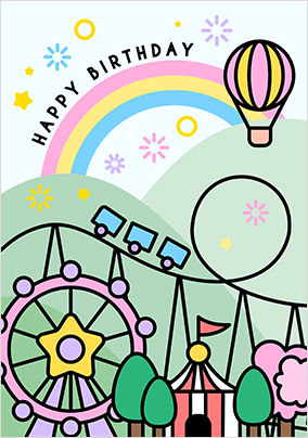 Fun Fair Birthday Card