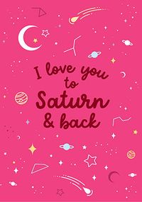 Tap to view To Saturn and Back Valentine's Day Card