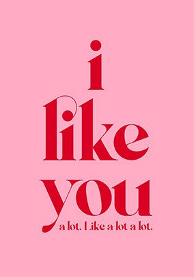 I Like You Valentine's Day Card