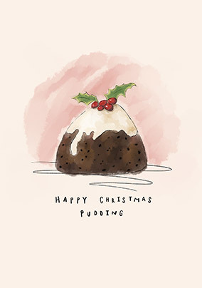 Happy Christmas Pudding  Card