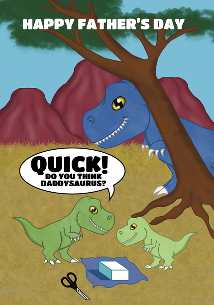Daddy-saurus Father's Day Card