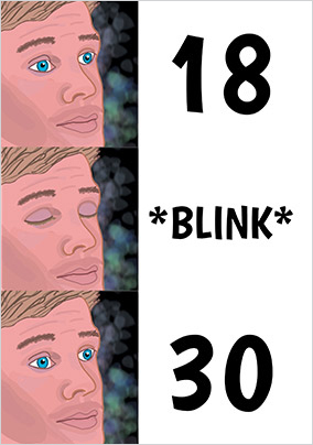 Blink 30th Birthday Card