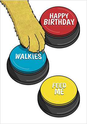 Walkies Birthday Card