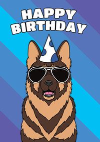 German Shepherd Birthday Card