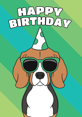 Beagle Birthday Card