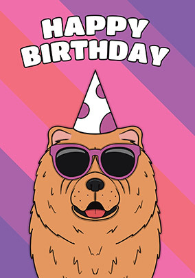 Chow Chow Birthday Card