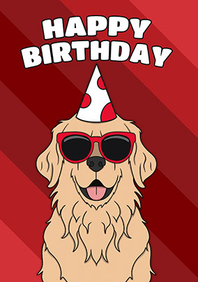 Golden Retriever Birthday Card | Funky Pigeon