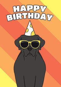 Birthday Black Labrador Card