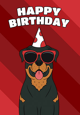 Rottweiler Birthday Card