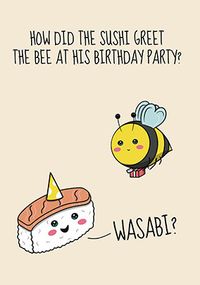 Wasabi Funny Birthday Card