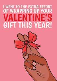 Tap to view Wrapping Your Gift Valentine's Day Card