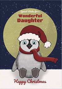 Tap to view Daughter Cute Penguin Christmas Card