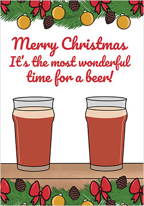 Wonderful time for a Beer Christmas Card