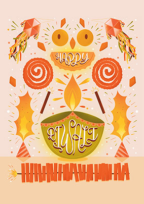 Happy Diwali Celebration Card