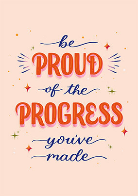 Proud of Your Progress Sympathy Card