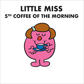 Little Miss 5th Coffee Birthday Card
