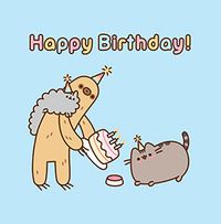 Pusheen - Happy Birthday Card