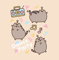 Pusheen - Dance Party Birthday Card