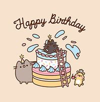 Pusheen - Big Birthday Cake Card