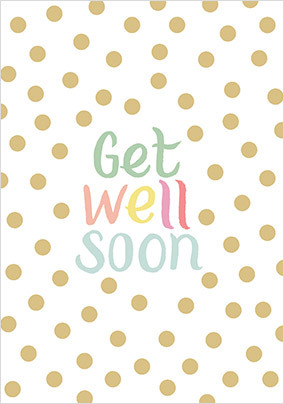 Get Well Soon Polka Dots Card