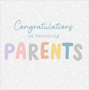 Congrats On Being Parents Typography Card