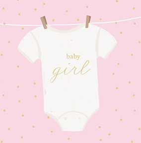 Vest Baby Girl Pink Card