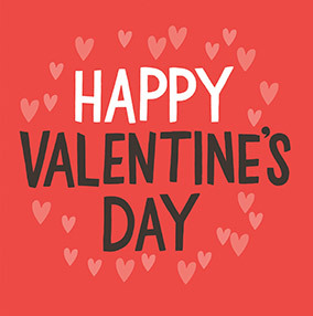 Hearts Happy Valentine's Day Card