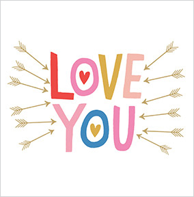 Love You Arrows Valentine's Day Card