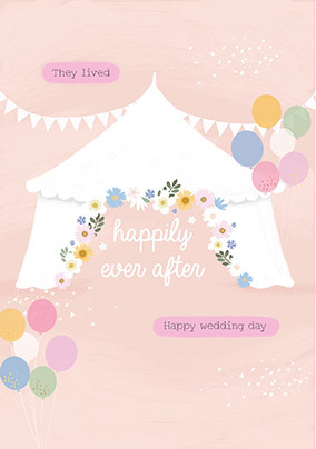 Happily Ever After Marquee Wedding Card