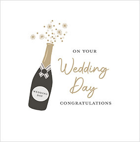 Monochrome Bottle Wedding Card