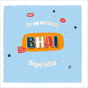 Aweesome Bhai  Rakhi Card