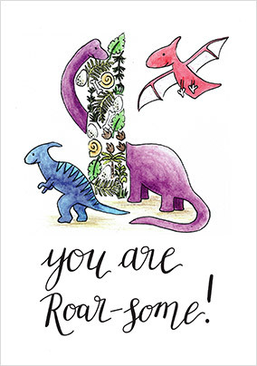Age 1 You are Roar-some Birthday Card