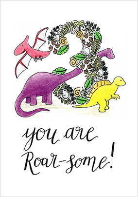 Age 3 You are Roar-some Birthday Card