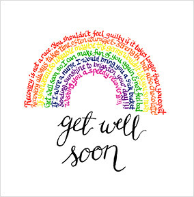 Get Well Soon Rainbow Card