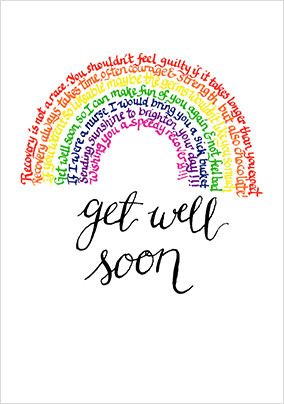 Get Well Rainbow Card