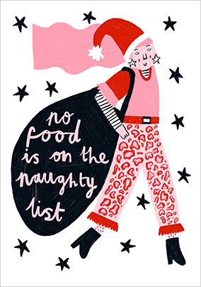 No Food is on the Naughty List Christmas Card