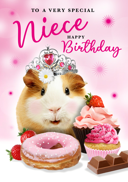 Niece Guinea Pig Birthday Card